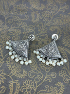 Swasti German silver Oxidised Earring