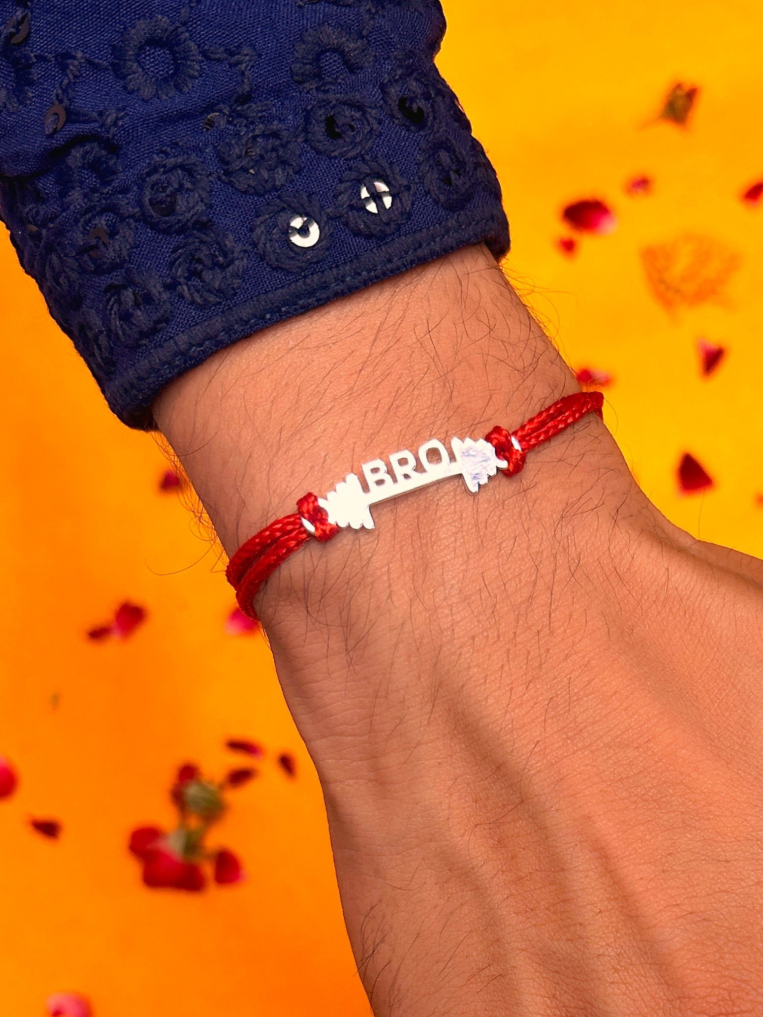 Bro Gym Dumbell Pure Silver Rakhi