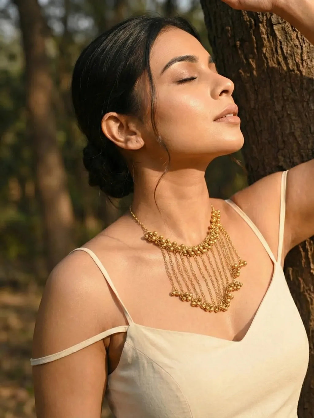 Ghunghroo Kashimiri Necklace Golden