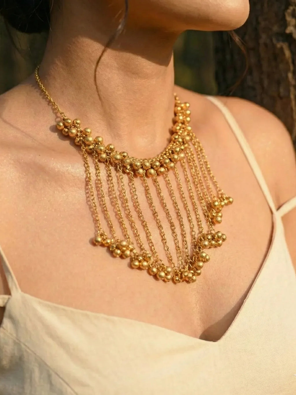Ghunghroo Kashimiri Necklace Golden