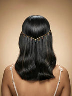 Gold-Plated Multicolor Crystal Hairband for Women | Elegant Head Accessory for Festive & Wedding Looks