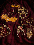 Haldi Bridal Jewellery Combo Set – Bride Earrings, Heart Kaleere, Ghunghroo Bangles, Kanchain & Facelet