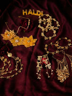 Haldi Bridal Jewellery Combo Set – Bride Earrings, Heart Kaleere, Ghunghroo Bangles, Kanchain & Facelet