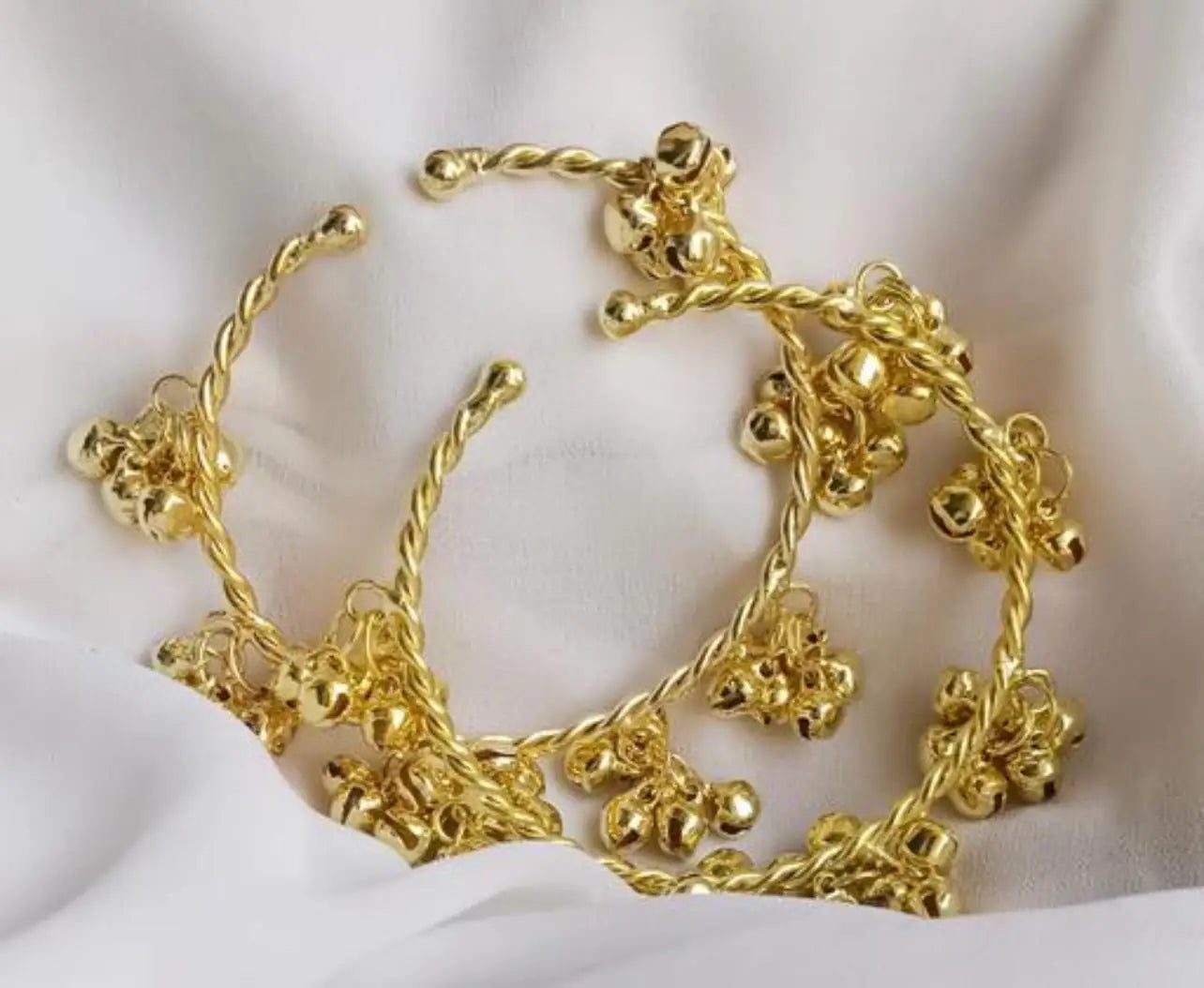 Adjustable Kashmiri Gold Bangles for Women – Handcrafted Beaded Traditional Jewelry