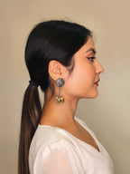 Nandini German Silver Oxidised Earring
